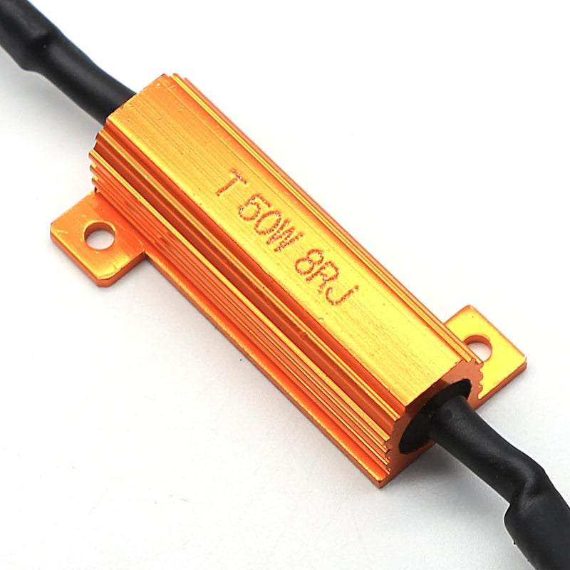 BEAMTECH H13 Fog Light Bulb Load Resistor, 50W Canbus Adapter Anti Flicker Cancel Error Plug-N-Play 2PCS - Image 3